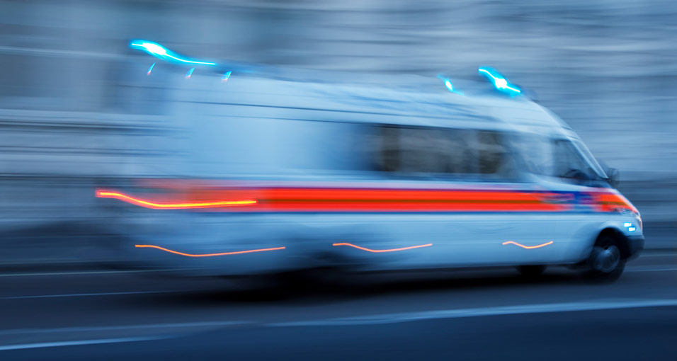 Krankenwagen mit Blaulicht